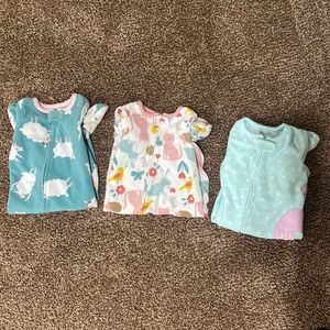 Set of 3 - Assorted 3-6 Mo Fleece Footies/Sleepers